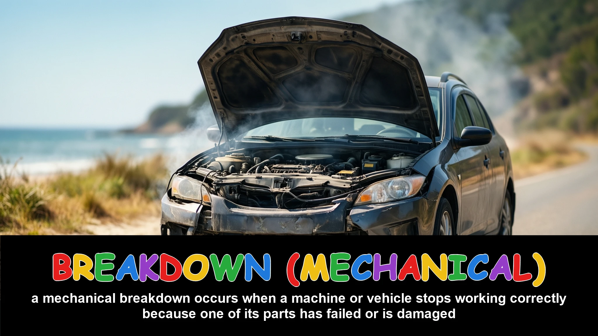 English Illustration for breakdown (mechanical)